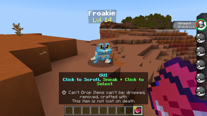 Encountering a wild Pokemon