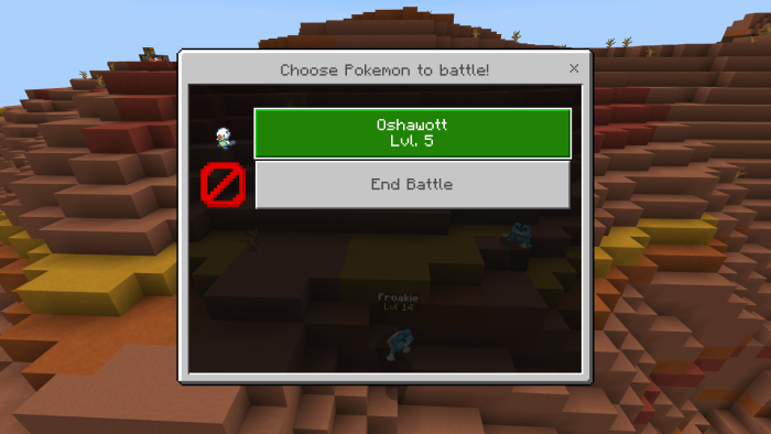 Pokemon selection for battle